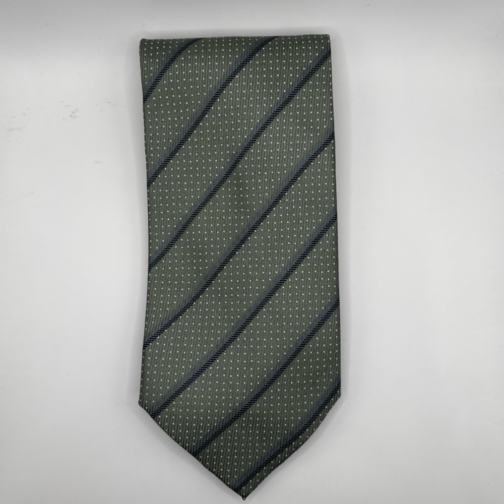 Jos. A. Bank Olive and Navy Striped Tie